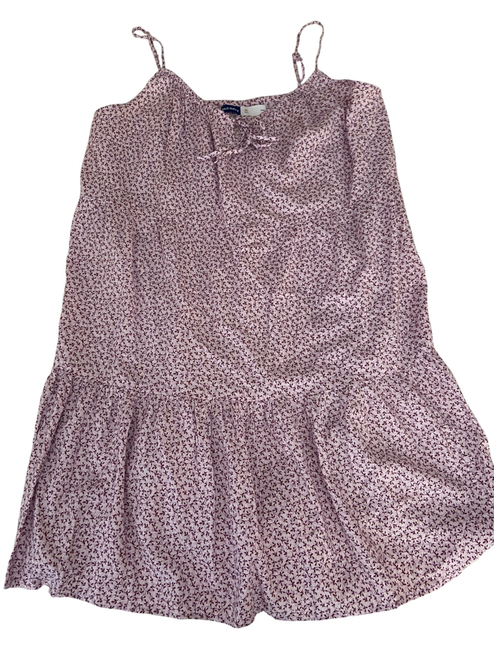 OLD NAVY LAVENDER FLORAL BABYDOLL CAMI MINI DRESS SIZE XL TALL
